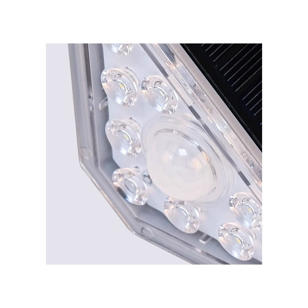 Solcelle sensor trappelys med bevægelses- og skumringssensor, IP54, 3W, 100lm - Pakke med 2 stk.