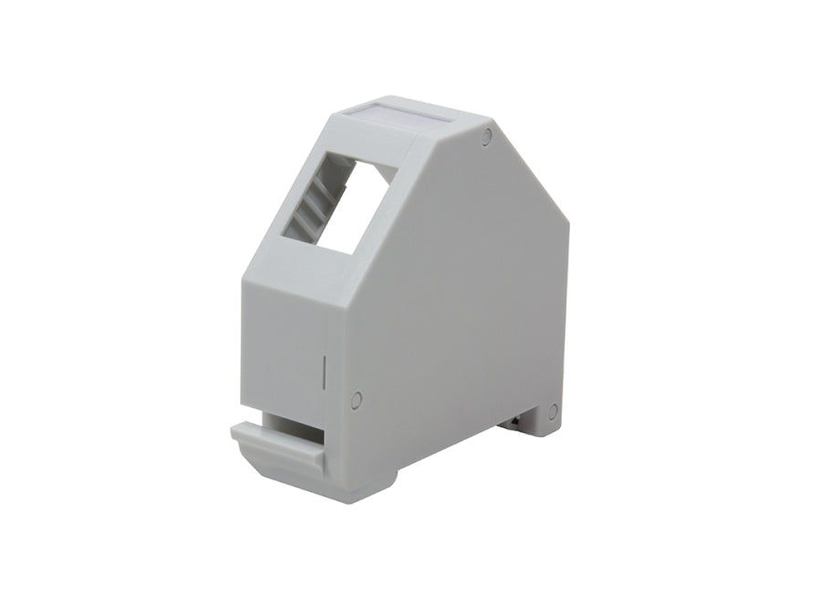 DIN-skinne adapter til 1x RJ45 Keystone modul, plast
