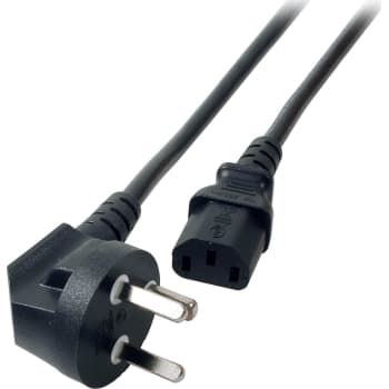 Netledning EDB vinkel - Apparat stik C13, 1,8M sort