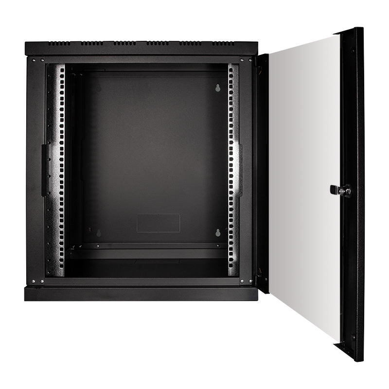 19" væg-rackskab - 12U B600xD560mm (Single) Sort