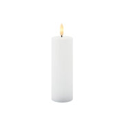 Sille Genopladelig lys Ø5xH15cm Hvid