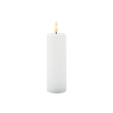 Sille Genopladelig lys Ø5xH15cm Hvid