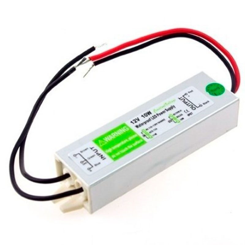 10W strømforsyning - 12V DC, 0,8A, IP67 vandtæt
