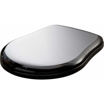 Lavabo Retro toiletsæde med krom beslag, blank sort