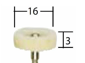 Filtpolerstifter hjulformet 2 stk.