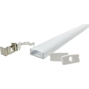 Alu profil 2 hvid 17,1 x 8mm. Max. bredde på led strip 12mm.