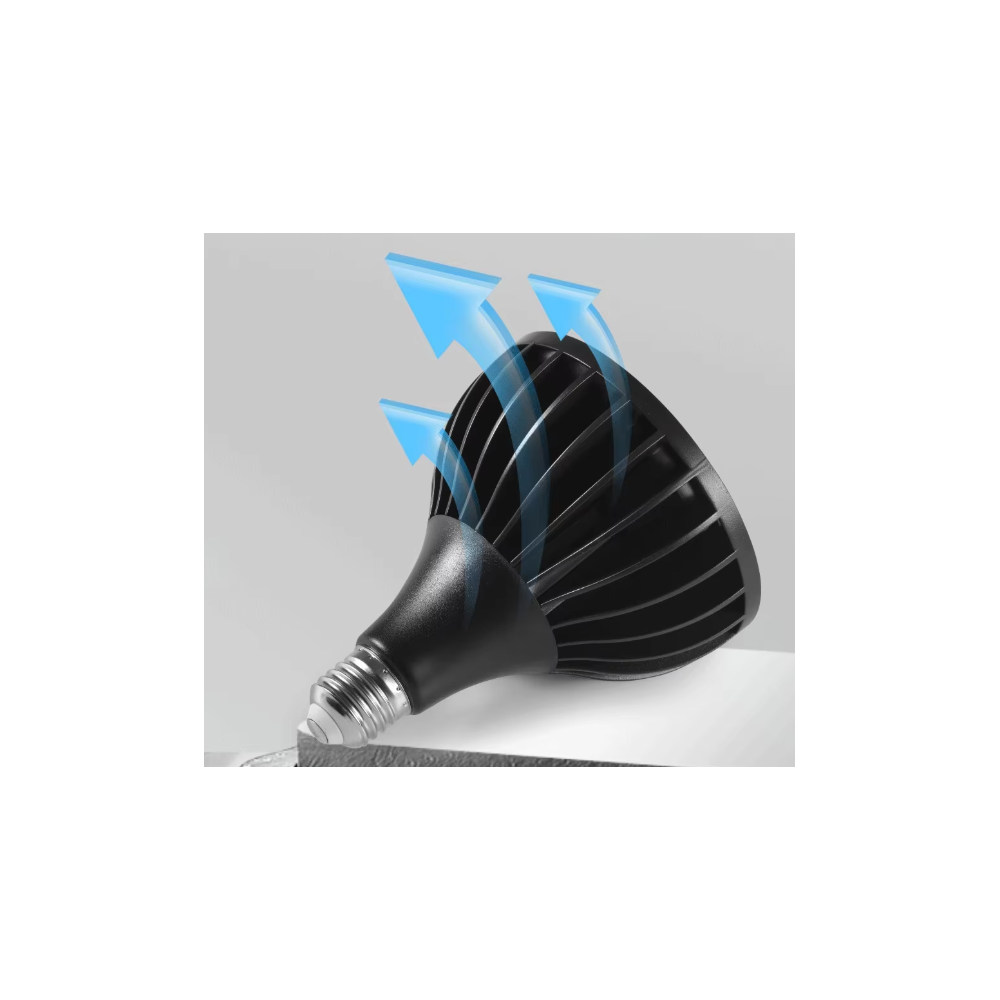 19W PAR30 Full Spectrum Vækstpære med 24 graders spredning og E27 fatning - Input: 230V, 1700lm, RA98