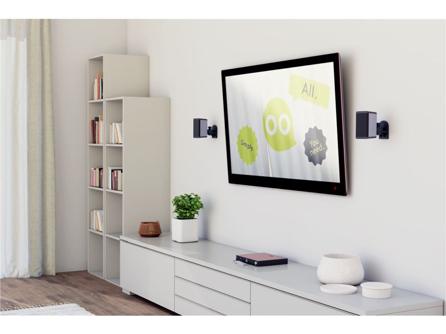 Universal højttaler vægbeslag - Maks. 3,5kg, Sort