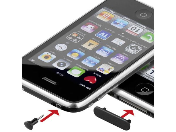 Støvbeskyttere til iPhone 4, 4s og iPad (Sort)