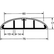GULVKANAL 75X18 MM GRÅ 2 METER