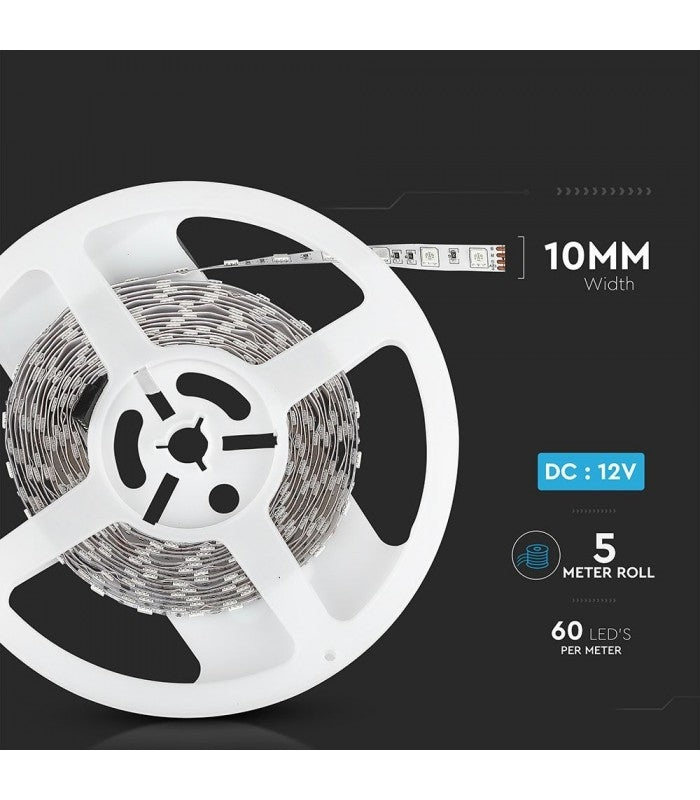 10,8W/m RGB LED strip - 5m, 60 LED pr. meter