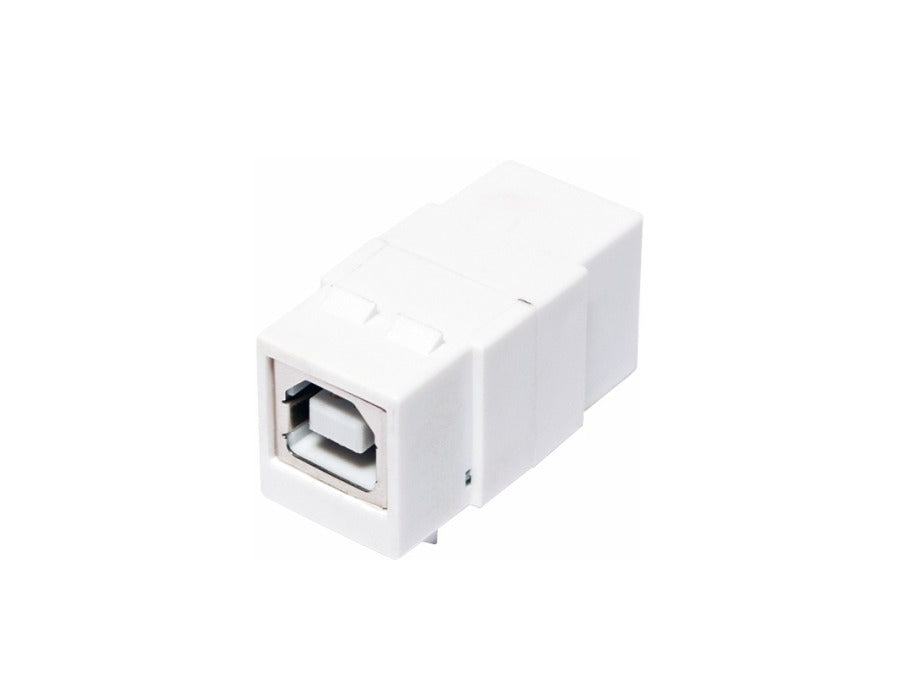Keystone USB 2.0 stik - 2 x USB B hun, Hvid