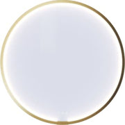 Dansani Rammespejl Moon ø75 cm, børstet messing, lysstyring