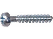 Skrue til plast - 2,5 x 6mm, PH1, Forzinket stål (25 stk.)