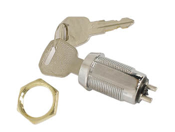 Nøglekontakt - 1P OFF-ON (SPST), Ø19mm