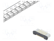 FFC (PFC) Flexkabel konnektor - 12pol, ZIF, SMD (0,5mm)