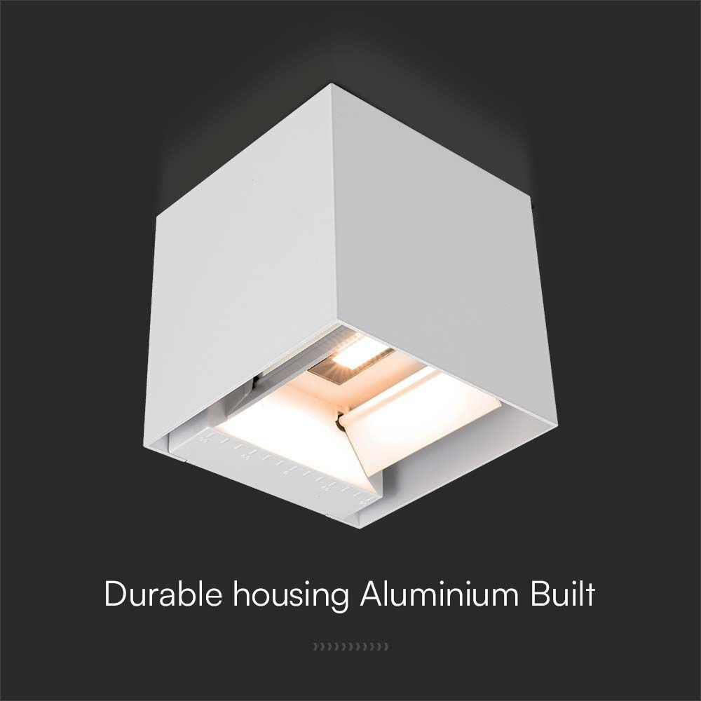 V-Tac 3W Solcelle væglampe LED - Hvid, sensor, IP65 - Effekt: 9W, 860lm, vejr- og vandtæt (IP65)