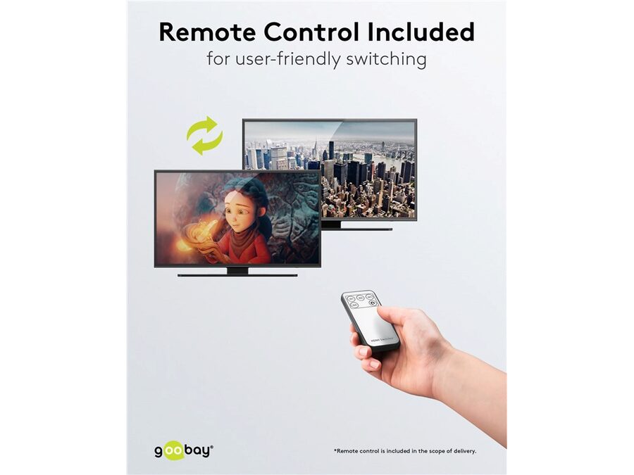 HDMI 2.0 switch - 4 ind til 1 ud, 4K/60Hz, HDCP