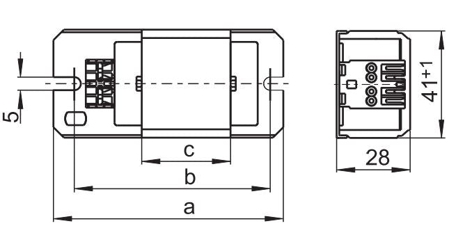 VS Forkobling til TC-S kompaktrør - 5W/7W/9W/10/13W