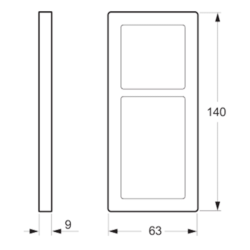 LK Fuga ramme BASE 63 2½m - koksgrå