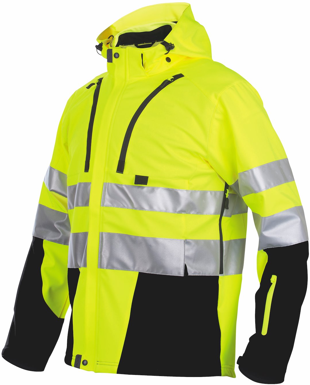 SOFTSHELLJAKKE GUL/SORT M