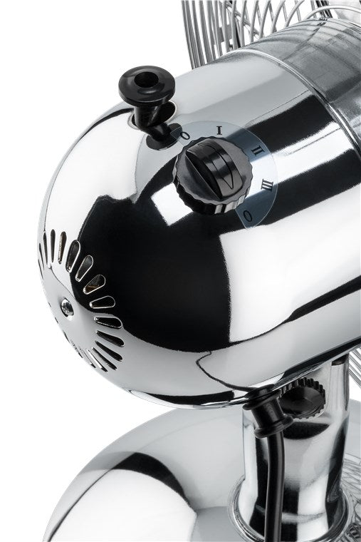 Bordventilator - Ø30cm, 230V / 40W, 3 indstillinger, Krom