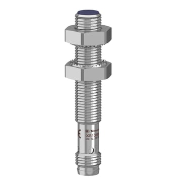 Induktiv føler i metal skærmet. Størrelse = M8. Output: PNP NO. Sn = 2,5mm. M8-stik