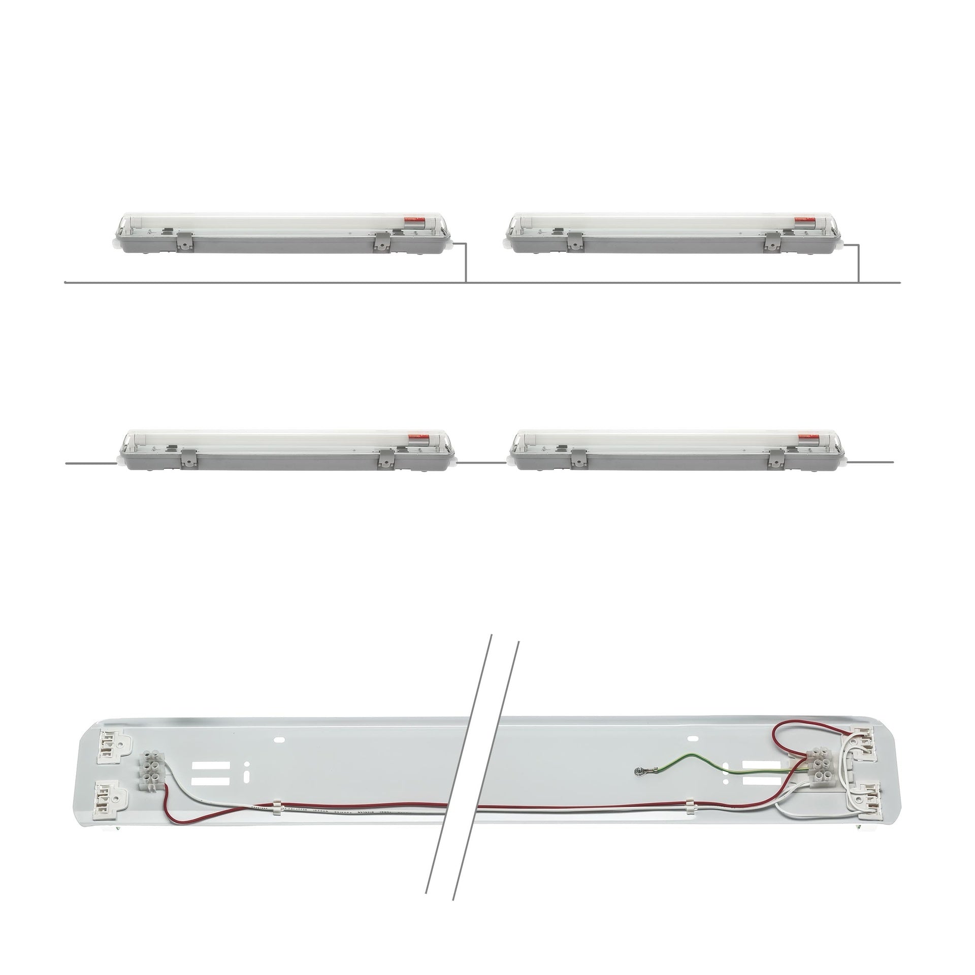 Limea LED armatur for LED rør 2x60cm IP65