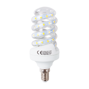 LED B5 Spiral Pære, 9W, E14, 3000K, Erstatter 62W, 230V, 840lm, RA80, 3 års garanti