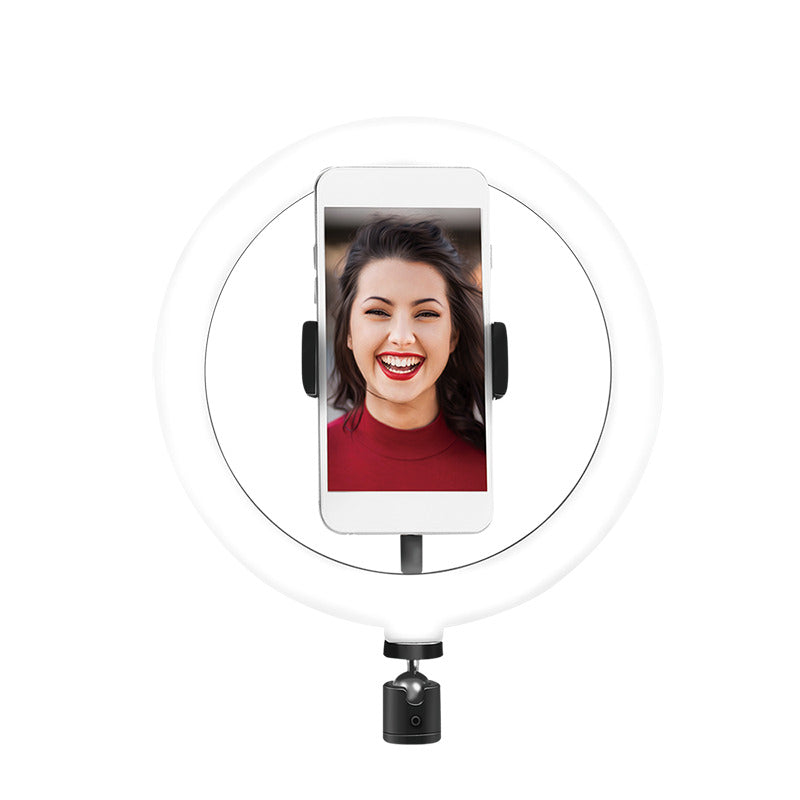 Smartphone holder med ringlys - Ø20cm, Sort