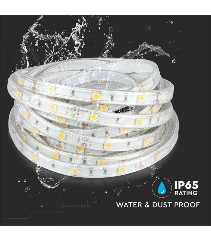 4.8W LED STRIP 6000K kold hvid IP65