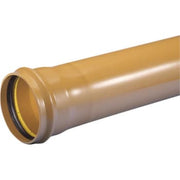 Wavin 110 x 2000 mm PVC-kloakrør m/muffe, klasse S SN8, EN 1401