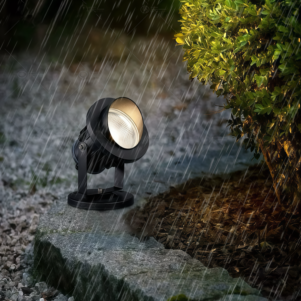 20W LED have lampe med spyd, sort finish og IP65 beskyttelse - velegnet til udendørs brug, 1700lm, RA82, 24V input