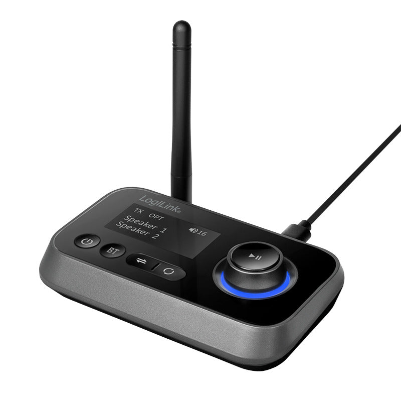 Trådløs audiosender/modtager - Bluetooth, AUX/S/PDIF, Sort