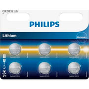 PHILIPS Lithium knapcellebatteri, CR2032, 6 stk.