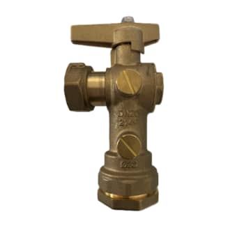 Isiflo 32mm vinkelventil med indb. kontrolérbar kontraventil
