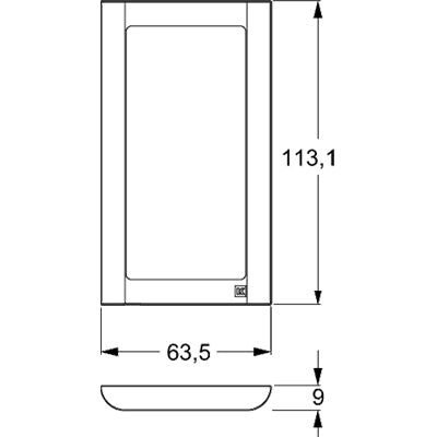 LK Fuga ramme SOFT 63 2m lodret - hvid