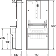 Udvendig måletavle UM-S hvid