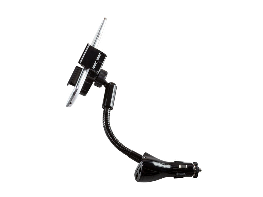 Svanehals billader/holder til smartphone - 2 x usb