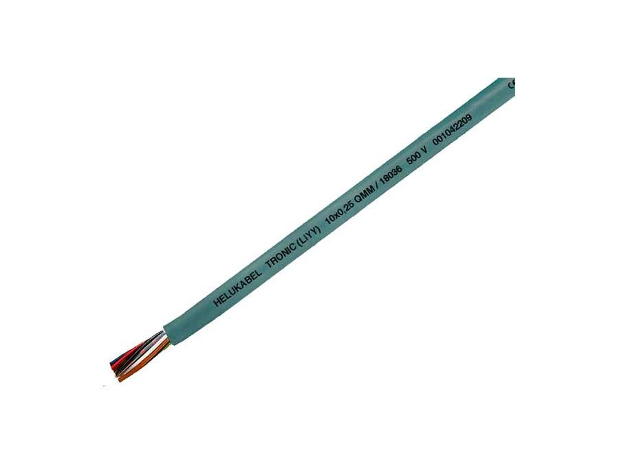 Multikabel - 6x0,25mm² trådet LiYY Ø5,3mm, Grå (metervare)