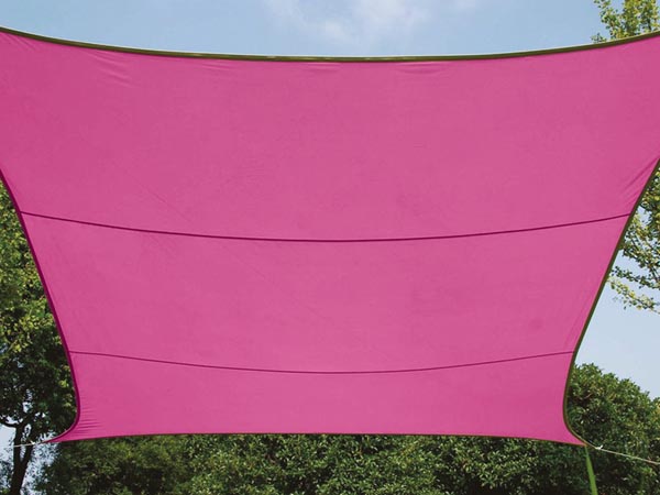 Rektangulært solsejl - 4 x 3m, FUCHSIA