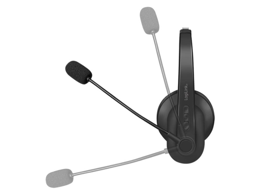 Bluetooth headset med opladerstand - Mono, Sort