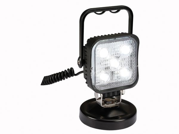 LED projektør m. magnetfod - 12-24V / 15W, Neutral hvid