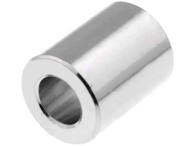 M5 afstandsstykke u. gevind - L30mm, Forniklet messing