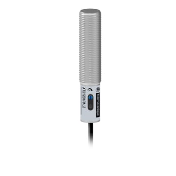 Kapacitive føler i metal skærmet. Størrelse = M12. Output: PNP NO. Sn = 2mm. 12..24VDC. 2 meter ledn