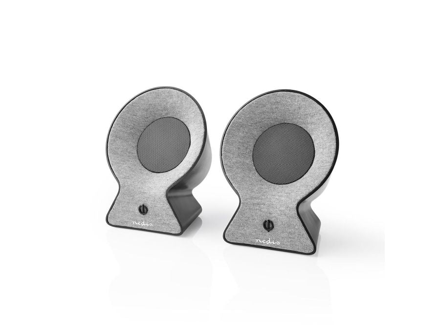 Bluetooth®-stofhøjttaler - 2 x 15W, TWS, Grå