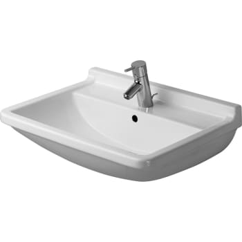 Starck 3 vask 60 cm med hanehul