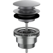LAUFEN bundventil, 1 1/4" x 63 mm, børstet stål PVD