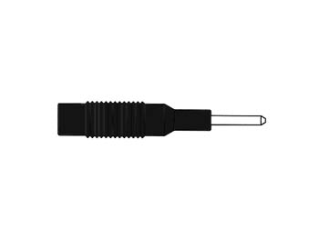 Prof. Bananadapter, 2mm han til 4mm hun, Sort