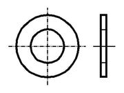 Spændeskive - Messing, M2.5, Ø6mm (50 stk.)